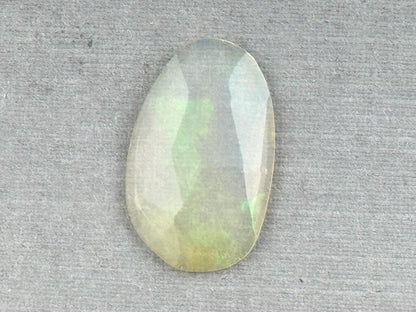 Large Ethiopian Opal with Fire | 17x11x2.4 | Rose Cut Freeform Loose Gemstone| 2.2 cts | OP483 - Ethiopian Opal - GemEnthusiast