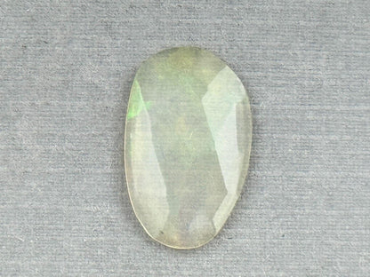 Large Ethiopian Opal with Fire | 17x11x2.4 | Rose Cut Freeform Loose Gemstone| 2.2 cts | OP483 - Ethiopian Opal - GemEnthusiast