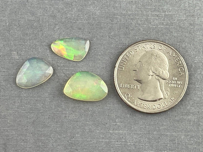 Ethiopian Opals with Fire | Rose Cut Natural Loose Gemstone Lot | 4.12 carats | OP482 - Ethiopian Opal - GemEnthusiast