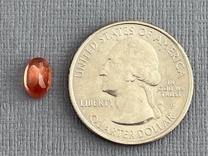 7x5 Red Oregon Sunstone Oval Faceted Gemstone | 1.02 carats | OSF181 - Oregon Sunstone - GemEnthusiast