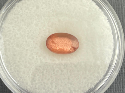 7x5 Red Oregon Sunstone Oval Faceted Gemstone | 1.02 carats | OSF181 - Oregon Sunstone - GemEnthusiast