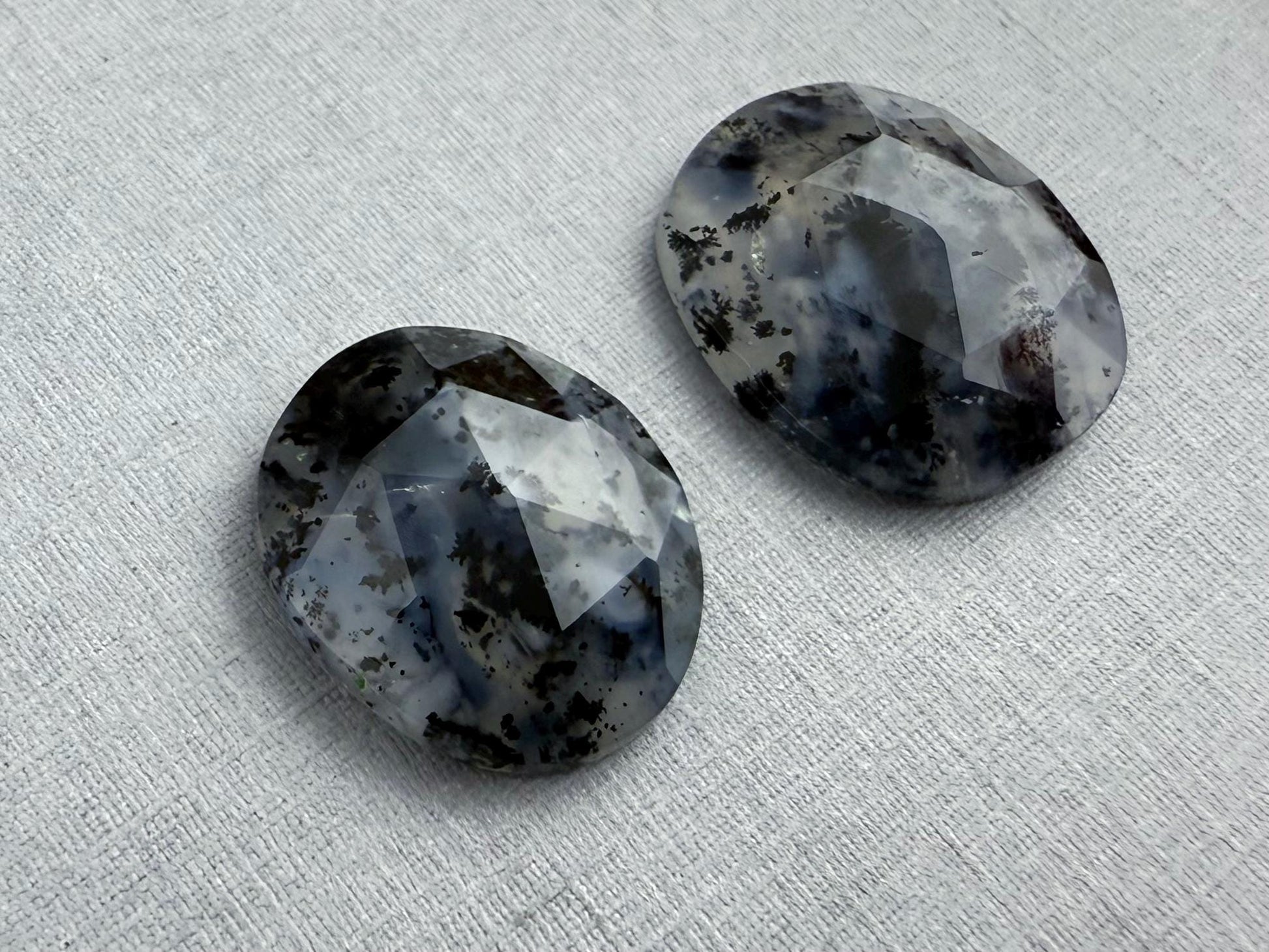Dendritic Opal Rose Cut Lot | Natural Gemstone Cabochon | OD102 S2 - - GemEnthusiast
