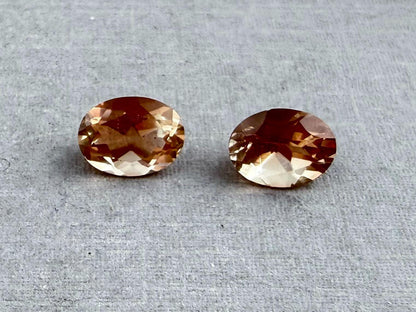 8x6 Oregon Sunstones Oval Pair | 2.46 carats | OSF179 - Oregon Sunstone, Orthoclase Feldspar - GemEnthusiast