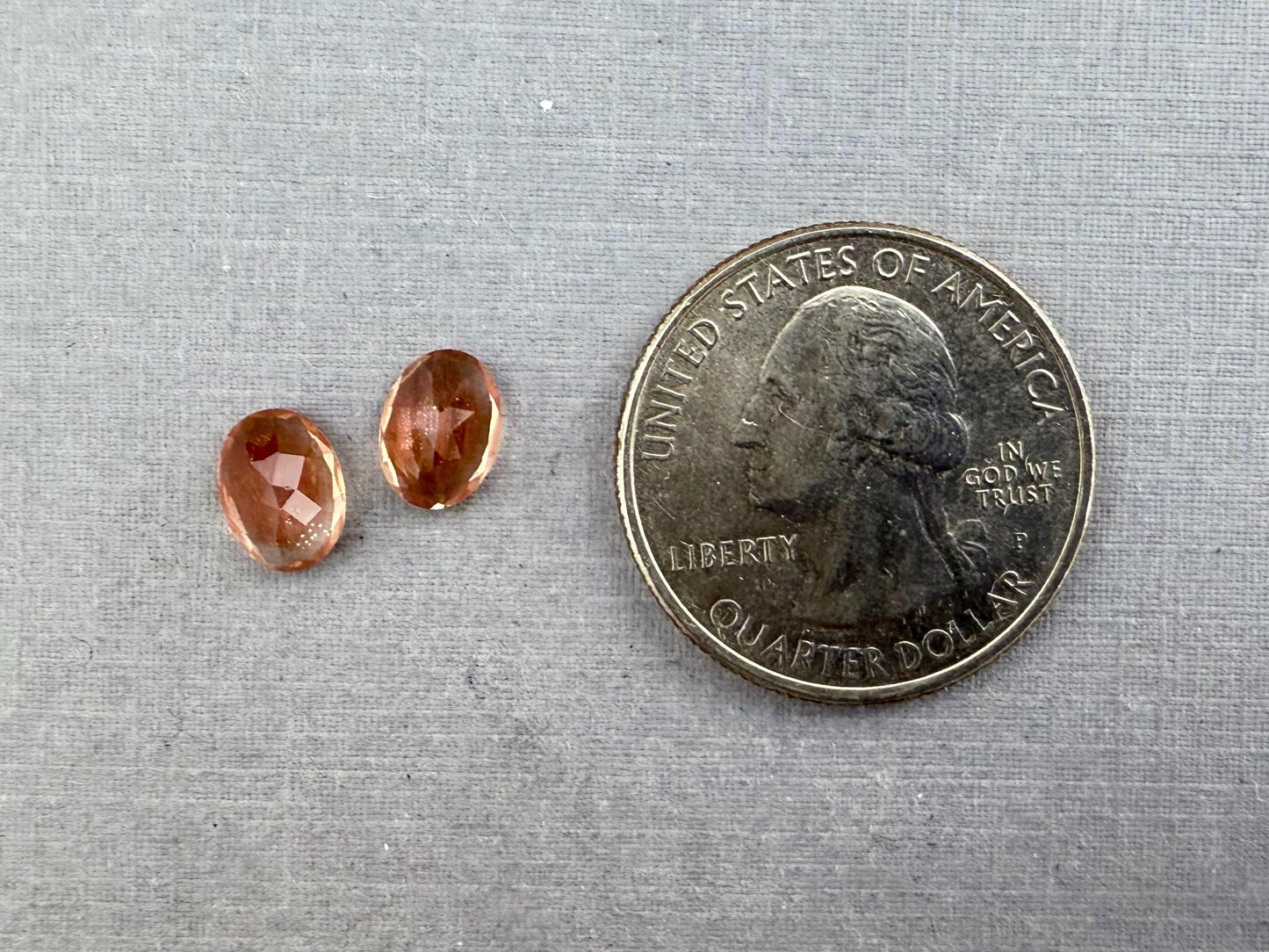 8x6 Oregon Sunstones Oval Pair | 2.46 carats | OSF179 - Oregon Sunstone, Orthoclase Feldspar - GemEnthusiast