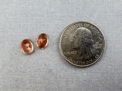 8x6 Oregon Sunstones Oval Pair | 2.46 carats | OSF179 - Oregon Sunstone, Orthoclase Feldspar - GemEnthusiast