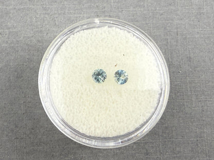 Blue Teal Sapphire Pair | 3.5mm Round Gemstone | Madagascar | SF129 - Sapphire - GemEnthusiast