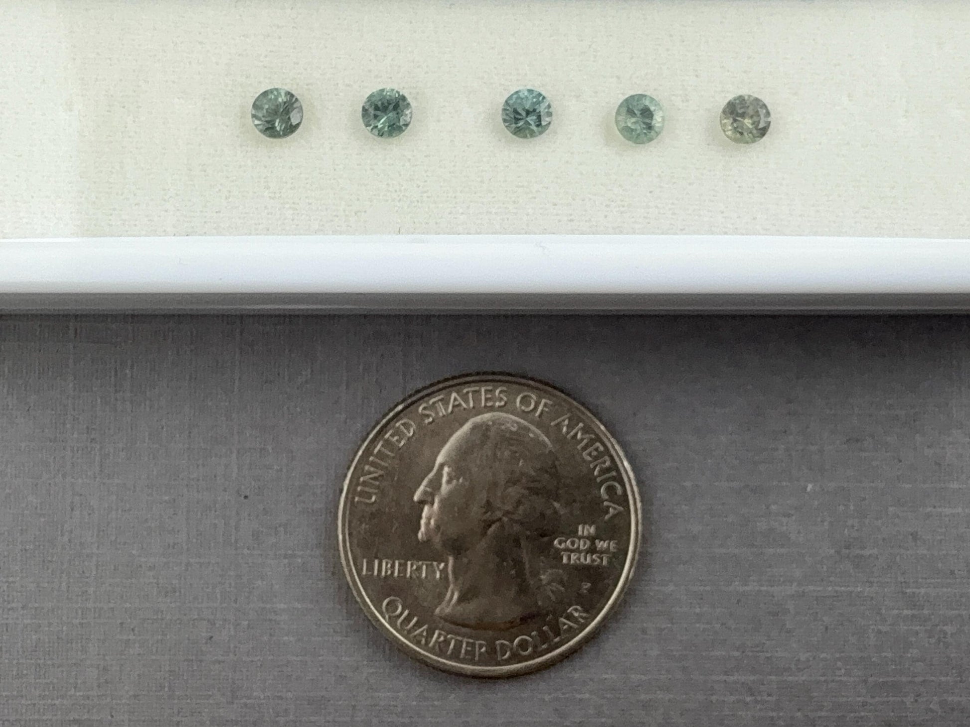 3.5mm Montana Sapphire: Green Round Brilliant Loose Gemstone, Per Stone - Montana Sapphire - GemEnthusiast