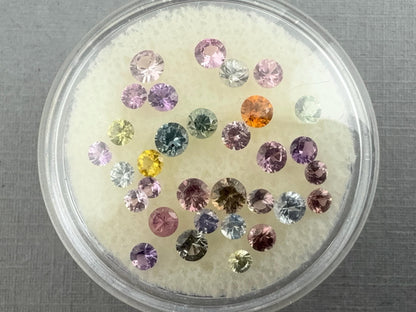 Fancy Sapphire Lot: 3 carats | 2.3mm to 3.5mm | Yellow, Green, Purple, Pink Orange Gemstones | SF134 - Fancy Sapphire - GemEnthusiast