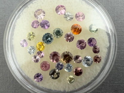 Fancy Sapphire Lot: 3 carats | 2.3mm to 3.5mm | Yellow, Green, Purple, Pink Orange Gemstones | SF134 - Fancy Sapphire - GemEnthusiast