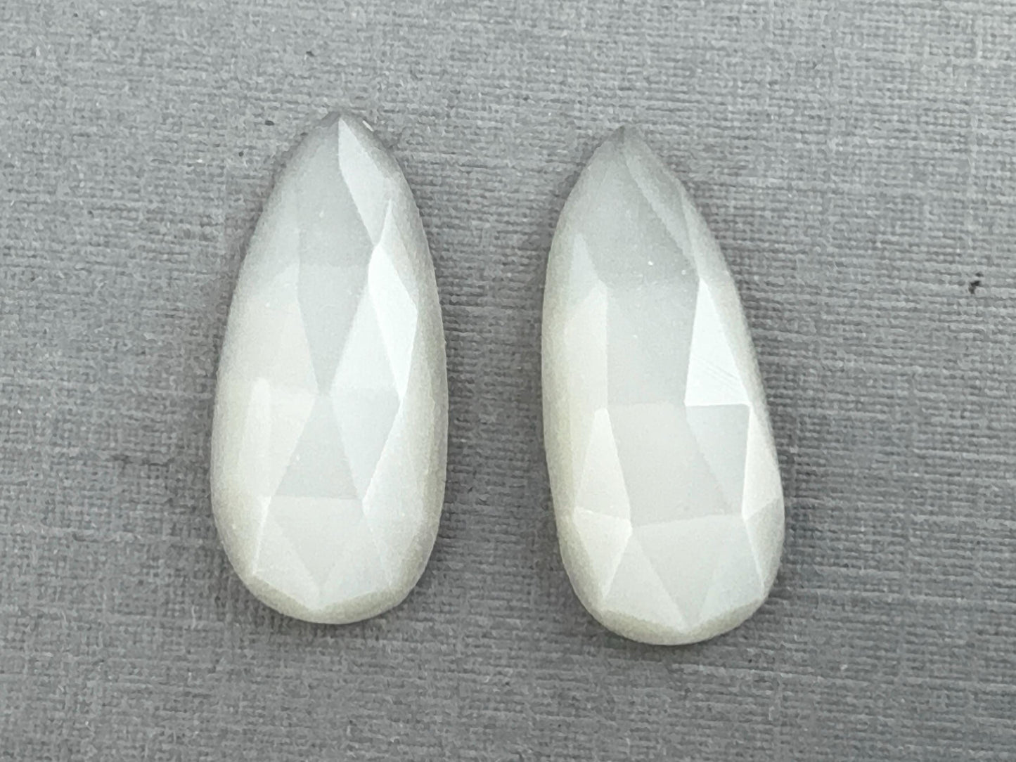 Fancy Moonstone Rose Cut Pair | Natural Loose Gemstones | MPR212 - Moonstone - GemEnthusiast