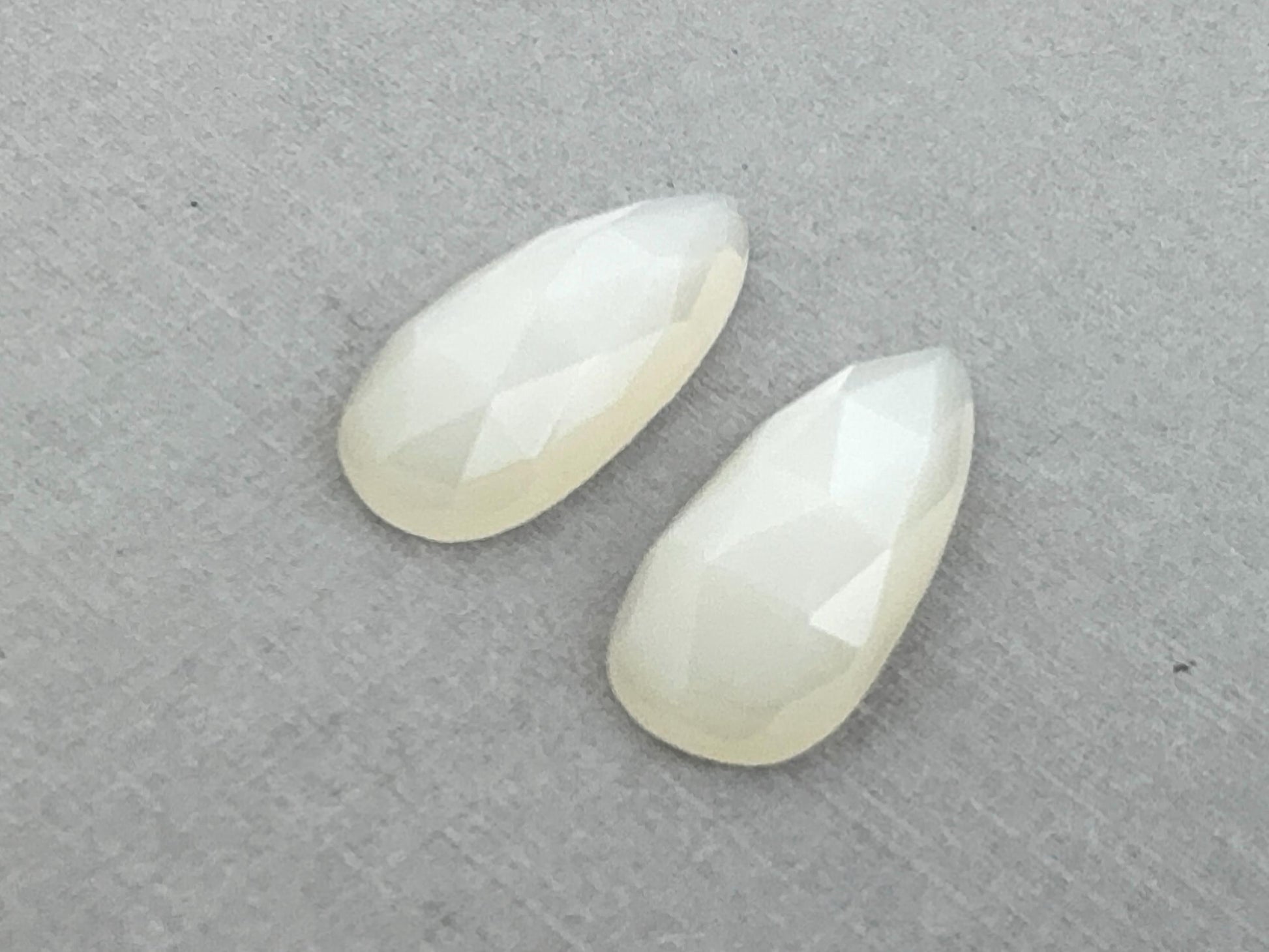 Fancy Moonstone Rose Cut Pair | Natural Loose Gemstones | MPR212 - Moonstone - GemEnthusiast