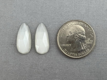Fancy Moonstone Rose Cut Pair | Natural Loose Gemstones | MPR212 - Moonstone - GemEnthusiast