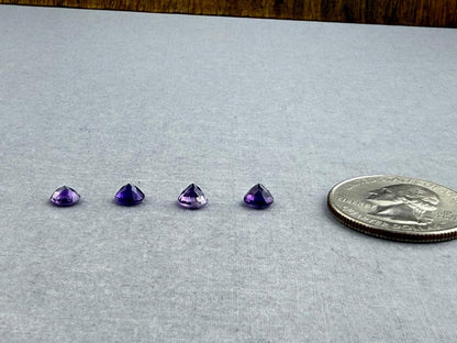 5mm Arizona Amethyst Checkerboard Faceted Gemstone | Ethically Sourced - - GemEnthusiast