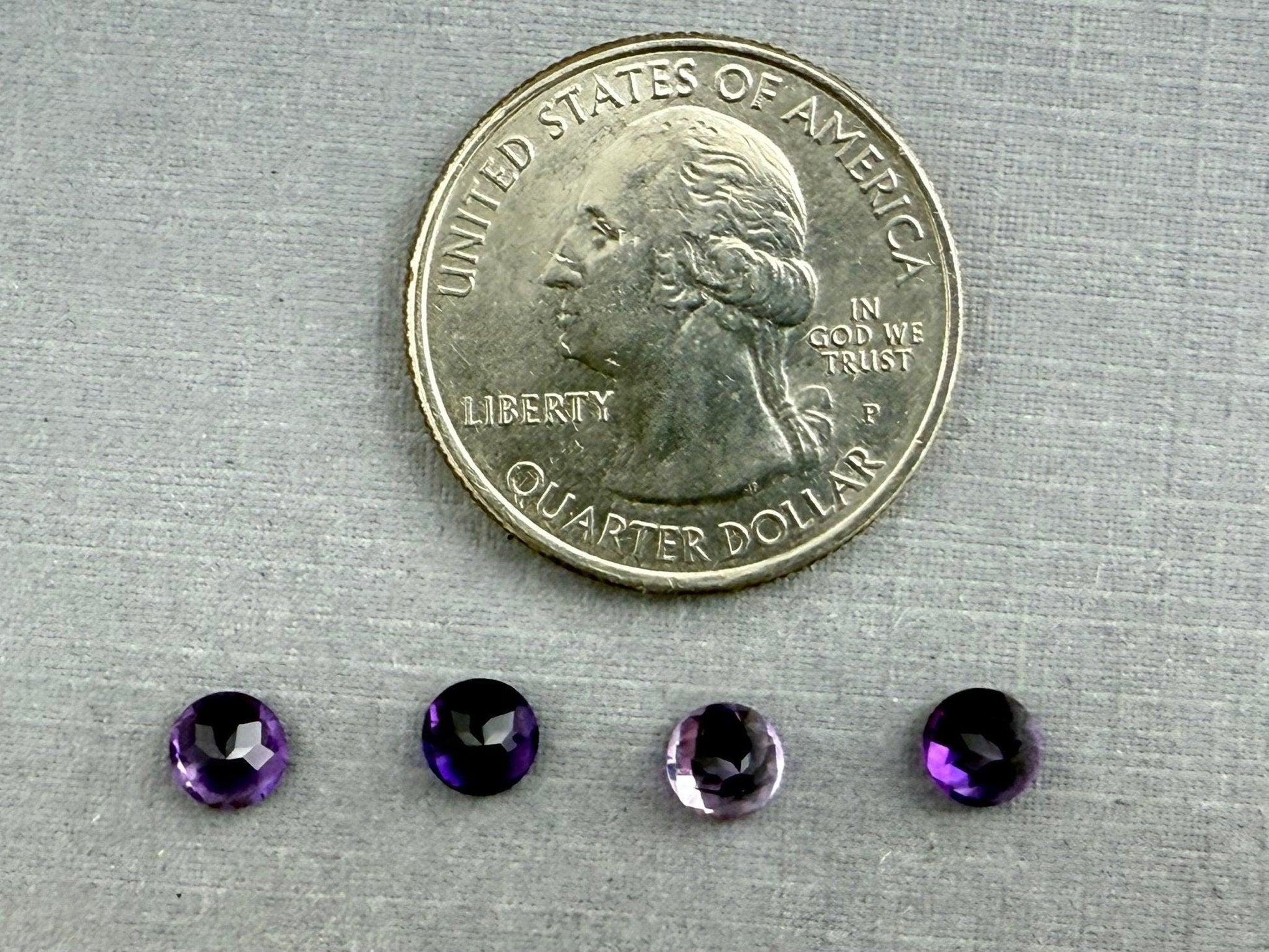 5mm Arizona Amethyst Checkerboard Faceted Gemstone | Ethically Sourced - - GemEnthusiast