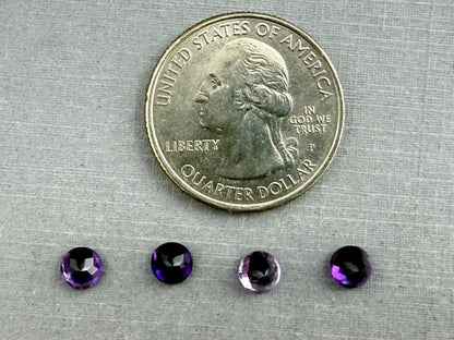 5mm Arizona Amethyst Checkerboard Faceted Gemstone | Ethically Sourced - - GemEnthusiast