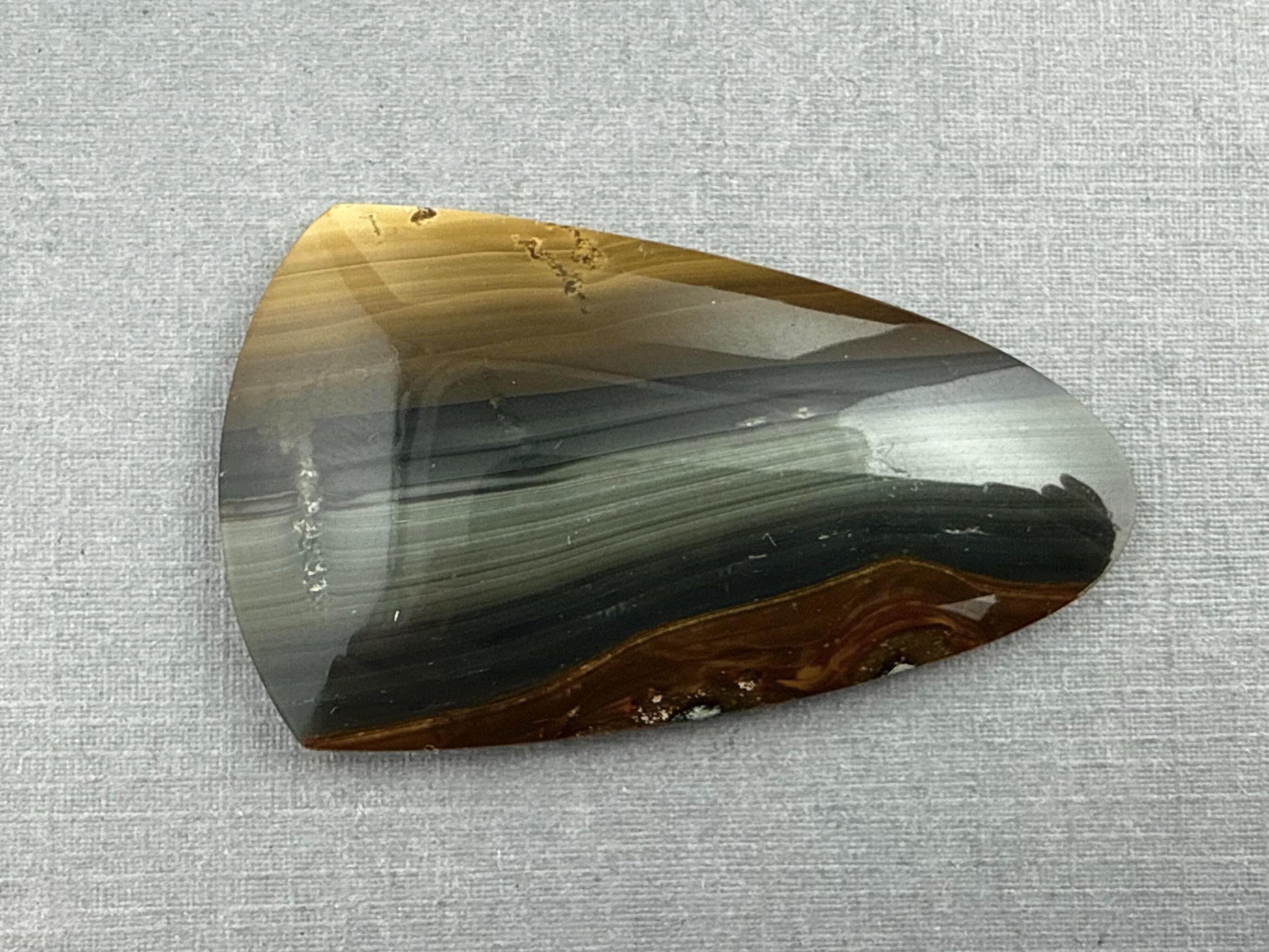 Large Blue Mountain Jasper Cabochon | Oregon Gemstone | Mined in the USA | JS320 - Blue Mountain Jasper, Oregon Gemstone - GemEnthusiast