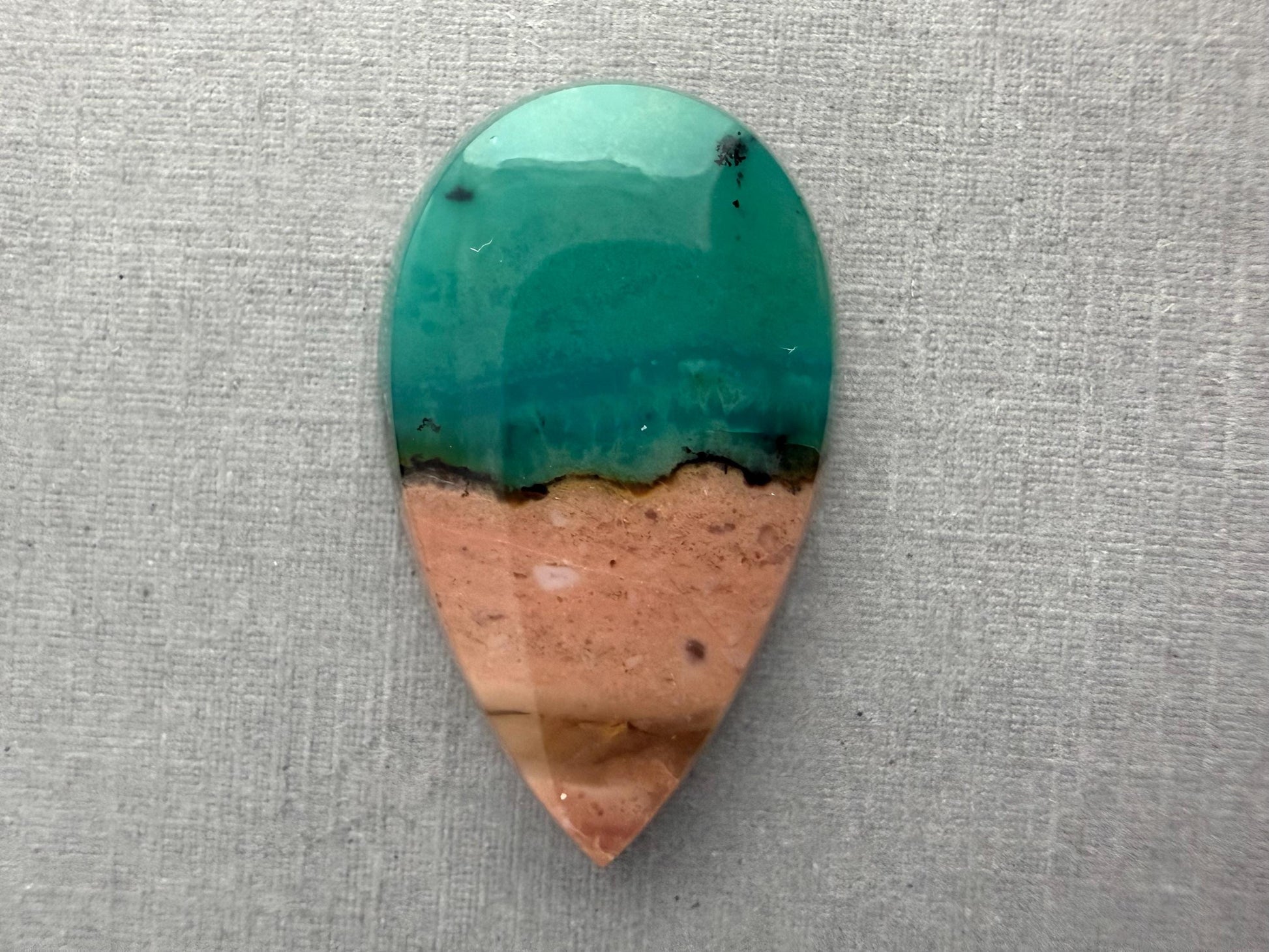 Opalized Wood | Natural Pear Shaped Fossil Cabochon | WO245 - Petrified Wood Opal, Opalized Wood - GemEnthusiast