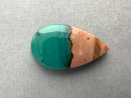 Petrified Wood Opal Pear | Natural Opalized Fossil Cabochon | WO245 - Petrified Wood Opal, Opalized Wood - GemEnthusiast