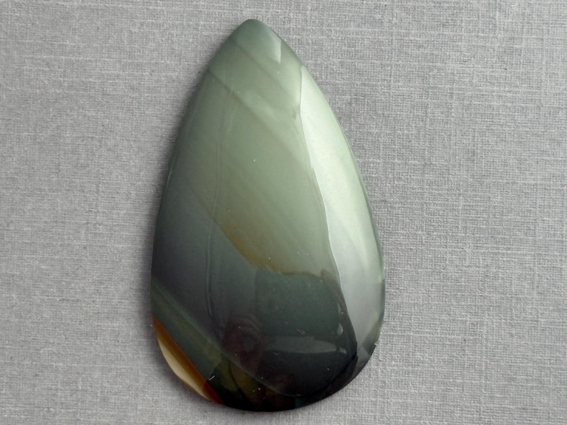 Large Blue Mountain Jasper Cabochon | Oregon Gemstone | Mined in the USA | JS325 - Blue Mountain Jasper, Oregon Gemstone - GemEnthusiast