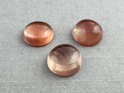 8mm Oregon Sunstones with Schiller | Round Cabochon Lot | OSC322 - Oregon Sunstone - GemEnthusiast