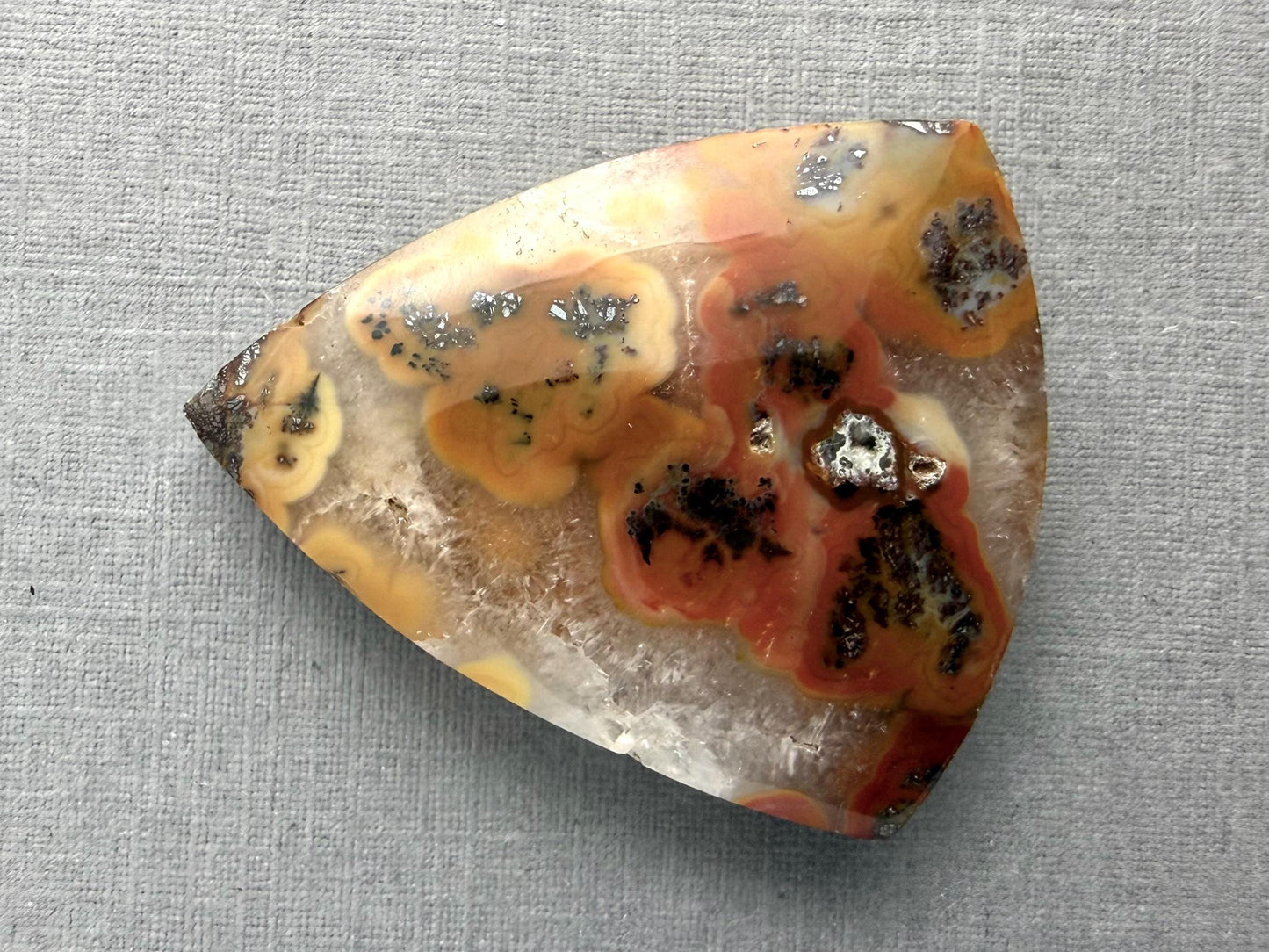 Marcasite in Quartz Cabochon | Natural Gemstone | 31x26x7 | QU531 - Marcasite, Quartz - GemEnthusiast