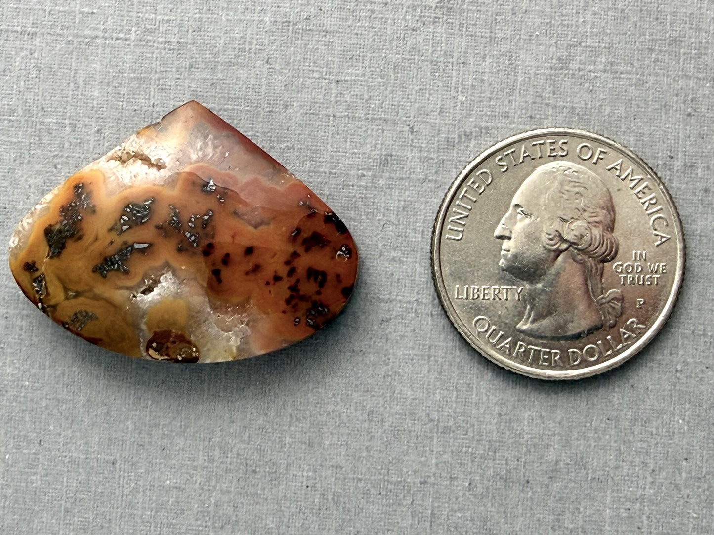 Marcasite in Quartz Cabochon | Natural Gemstone | 32x25x8 | QU526 - Marcasite, Quartz - GemEnthusiast