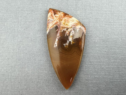 Condor Sagenite Agate Cabochon | Chalcedony from Patagonia Argentina | AG308 - Condor Agate, Sagenite Agate - GemEnthusiast