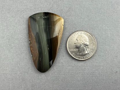 Large Blue Mountain Jasper Cabochon | Oregon Gemstone | Mined in the USA | JS320 - Blue Mountain Jasper, Oregon Gemstone - GemEnthusiast