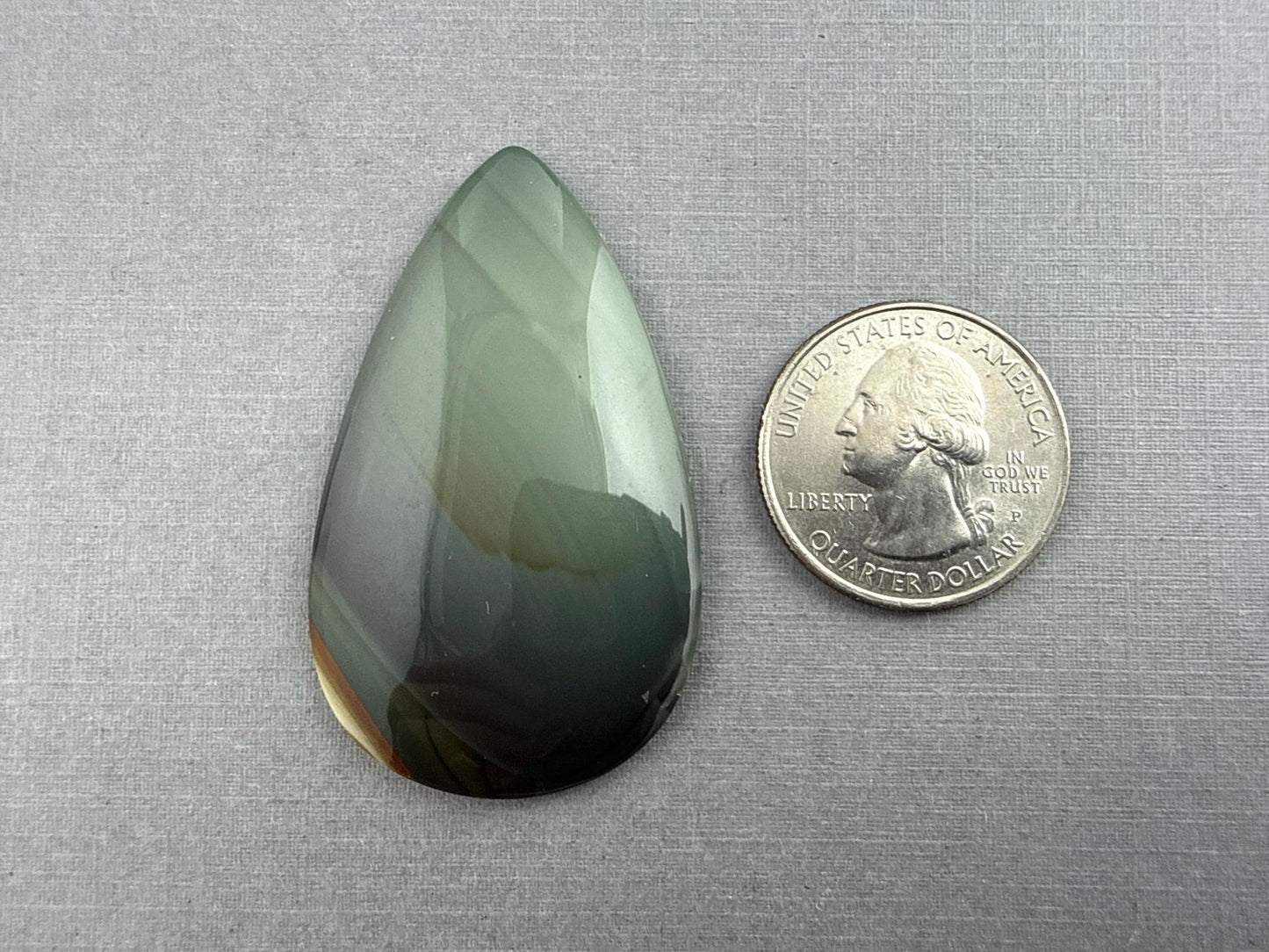Large Blue Mountain Jasper Cabochon | Oregon Gemstone | Mined in the USA | JS325 - Blue Mountain Jasper, Oregon Gemstone - GemEnthusiast