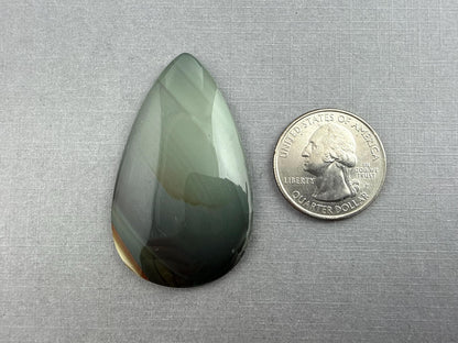 Large Blue Mountain Jasper Cabochon | Oregon Gemstone | Mined in the USA | JS325 - Blue Mountain Jasper, Oregon Gemstone - GemEnthusiast