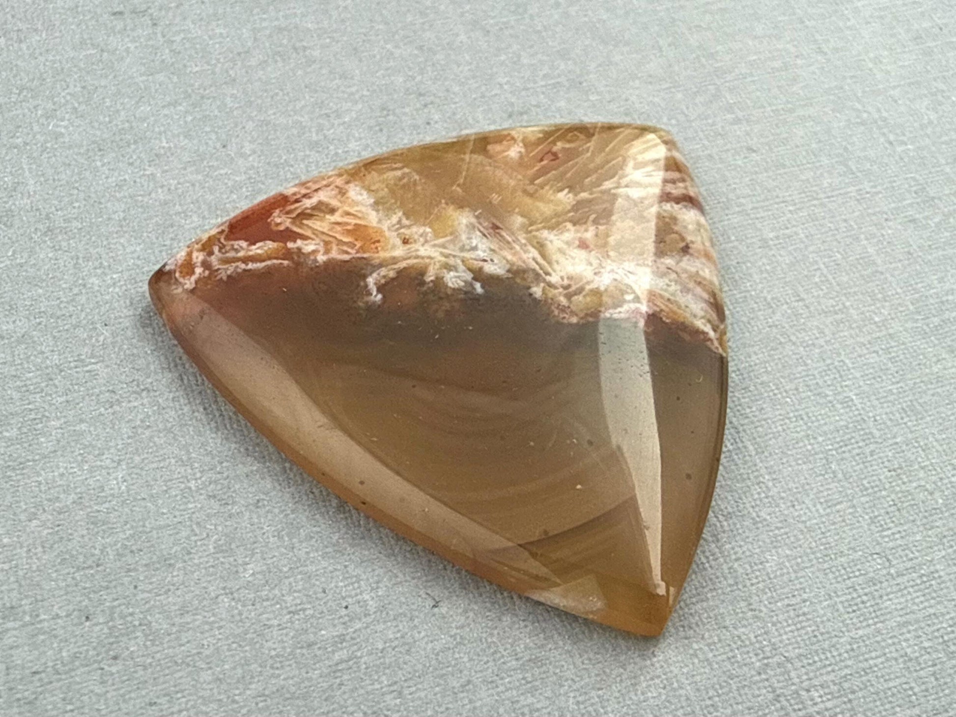 Condor Sagenite Agate Cabochon | Chalcedony from Patagonia Argentina | AG306 - Condor Agate, Sagenite Agate - GemEnthusiast