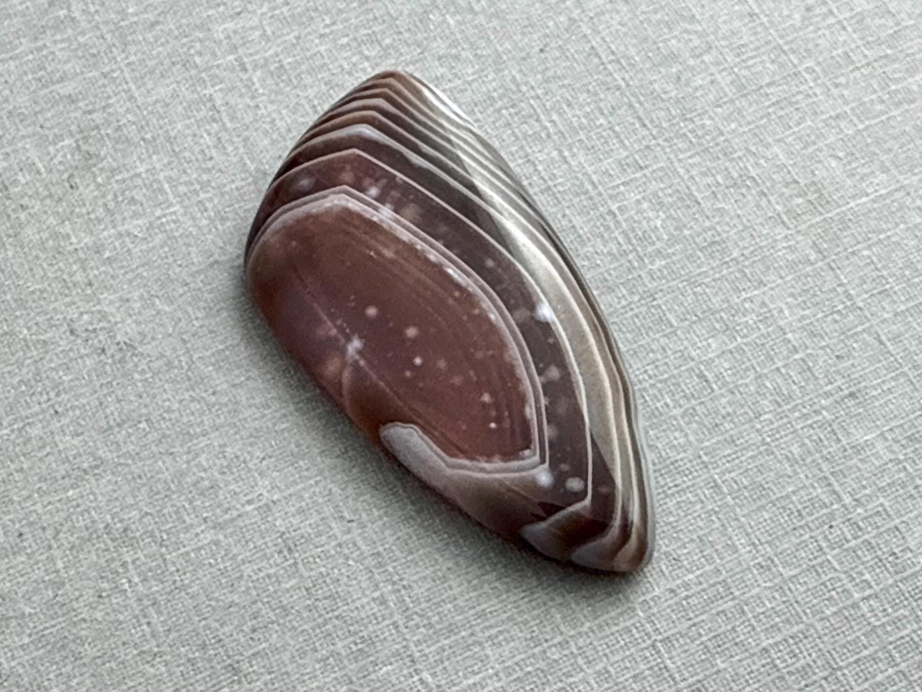 Timor Agate | 39x19x6 mm | Large Natural Loose Cabochon Gemstone | AG313 - Agate - GemEnthusiast