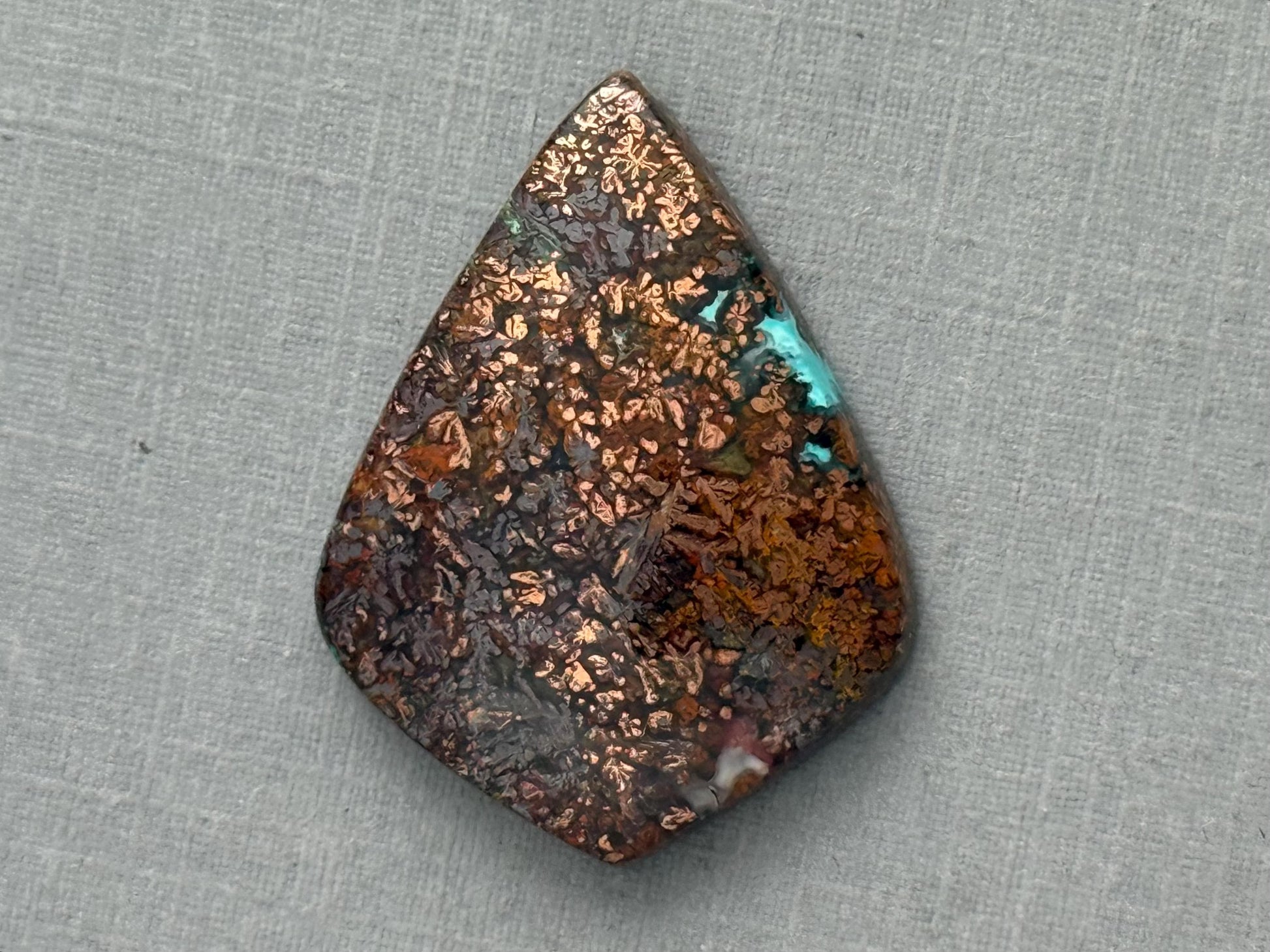 Native Copper in Chrysocolla | Confetti in Chalcedony | CA334 - Native Copper, Chrysocolla in Chalcedony, Confetti Chrysocolla - GemEnthusiast