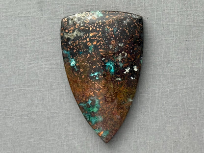 Native Copper in Chrysocolla | Confetti in Chalcedony | CA334 - Native Copper, Chrysocolla in Chalcedony, Confetti Chrysocolla - GemEnthusiast