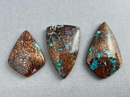 Native Copper in Chrysocolla | Confetti in Chalcedony | CA334 - Native Copper, Chrysocolla in Chalcedony, Confetti Chrysocolla - GemEnthusiast