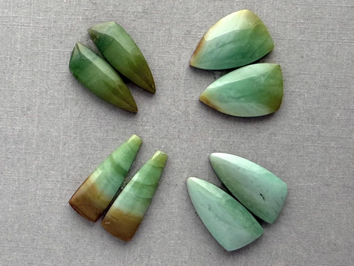 Petrified Wood Opal Pairs | Natural Indonesian Gemstone | WO242 - Fossilized Wood Opal, Petrified Wood Opal - GemEnthusiast
