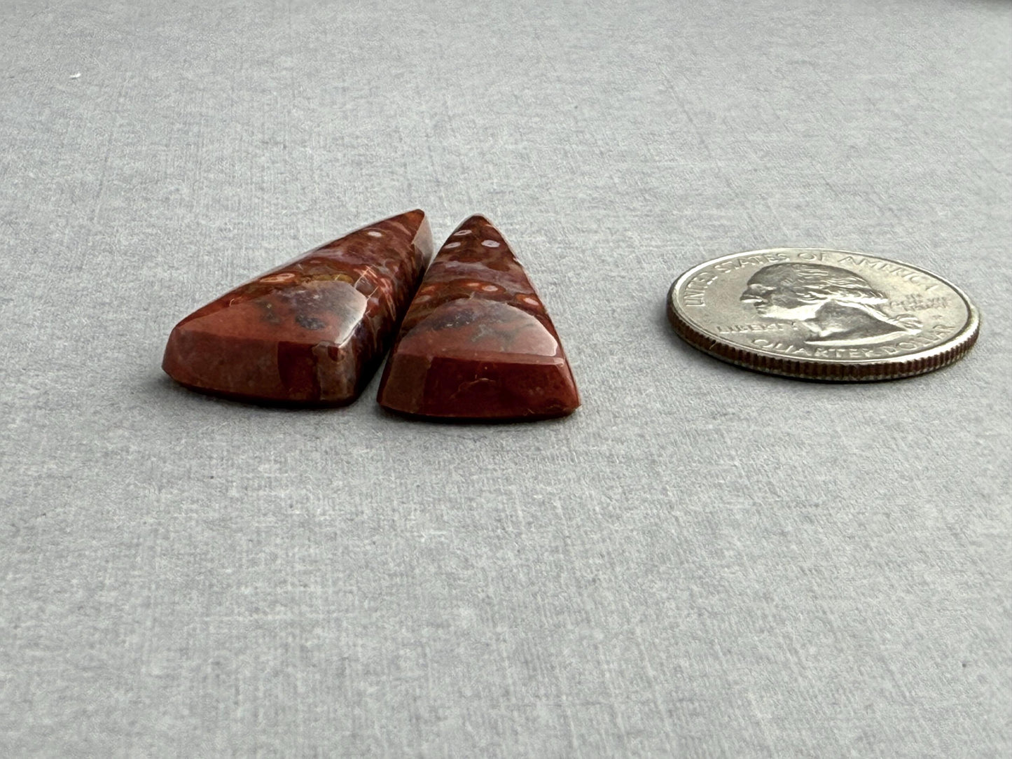River Jasper Pair | Natural Orbicular Gemstone from Indonesia | JS215 - Orbital River Jasper - GemEnthusiast