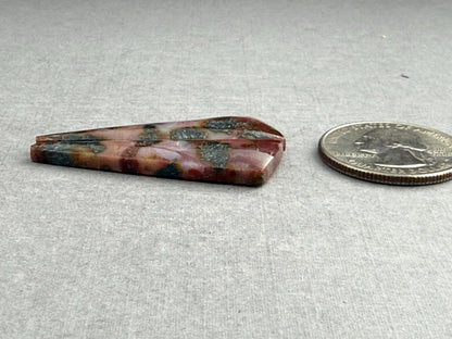 Marcasite in Quartz Cabochon Pair | Natural Gemstone | QU524 - Marcasite, Quartz - GemEnthusiast