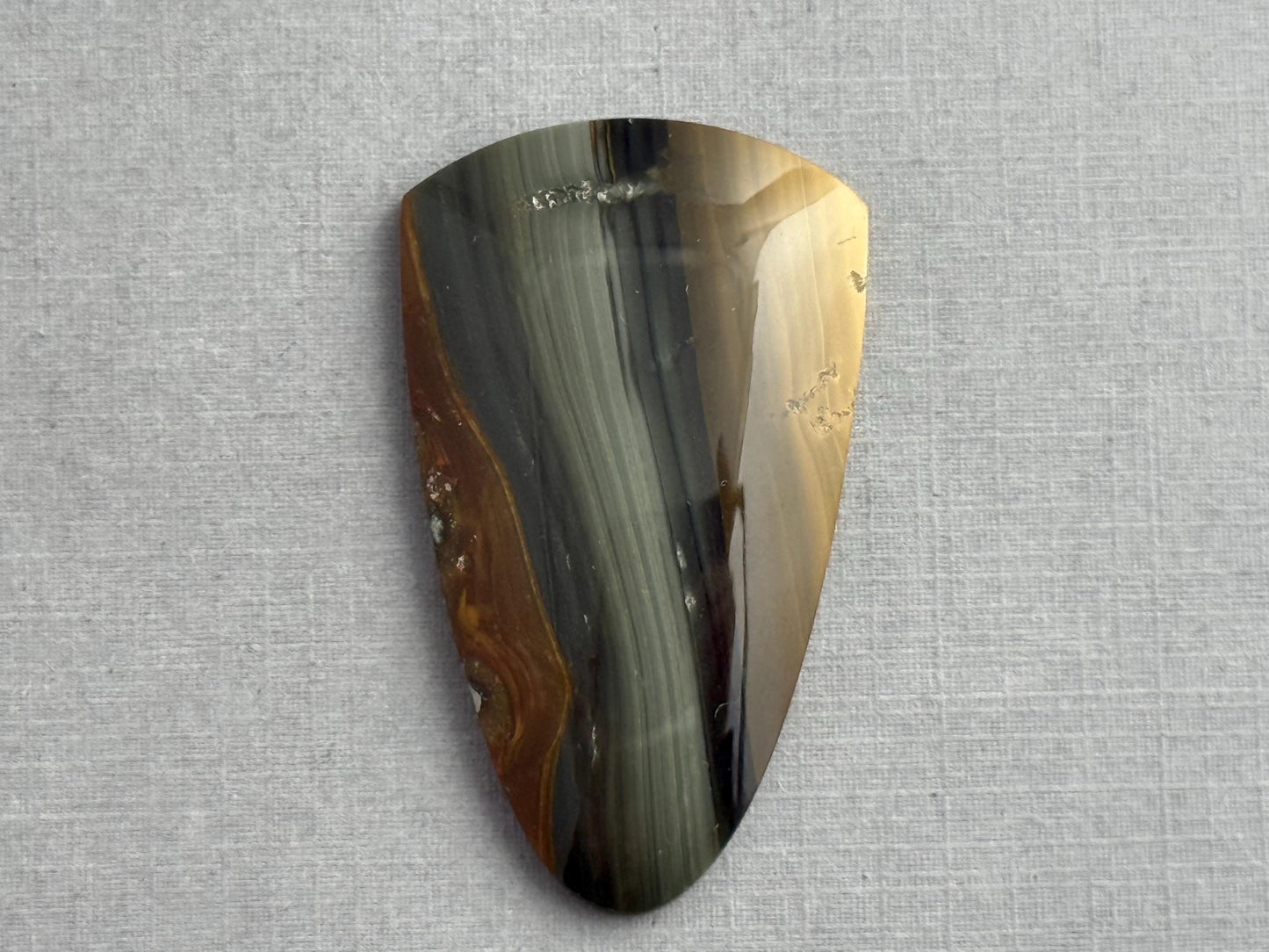 Large Blue Mountain Jasper Cabochon | Oregon Gemstone | Mined in the USA | JS320 - Blue Mountain Jasper, Oregon Gemstone - GemEnthusiast