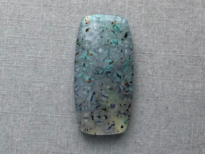 Confetti Chrysocolla in Chalcedony | Natural Loose Cabochon Gemstone | CA338 - Chalcedony, Chrysocolla, Copper - GemEnthusiast