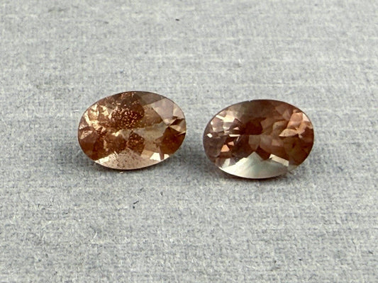 7x5 Oregon Sunstones Oval Pair | 1.4 carats | OSF196 - 7x5 Oregon Sunstone Pair - GemEnthusiast