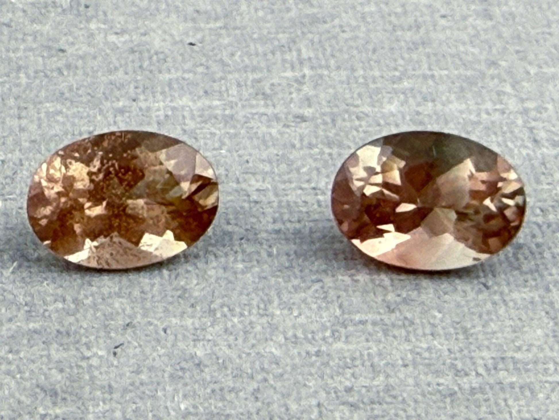 7x5 Oregon Sunstones Oval Pair | 1.4 carats | OSF196 - 7x5 Oregon Sunstone Pair - GemEnthusiast