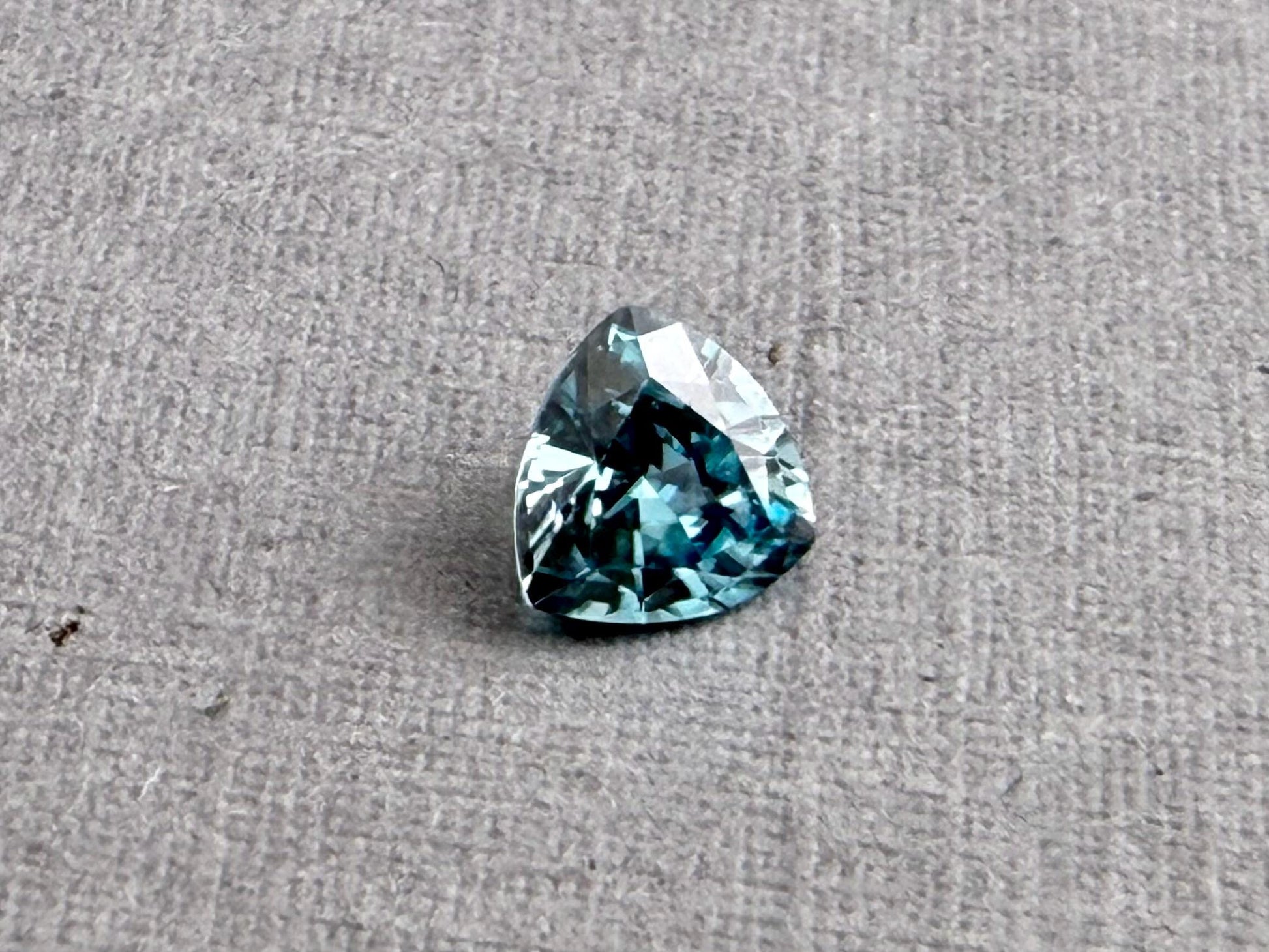 Blue Zircon Trillion Cut | Natural Gemstone | 4.9 x 4.8 mm | ZC102 - Natural Zircon - GemEnthusiast