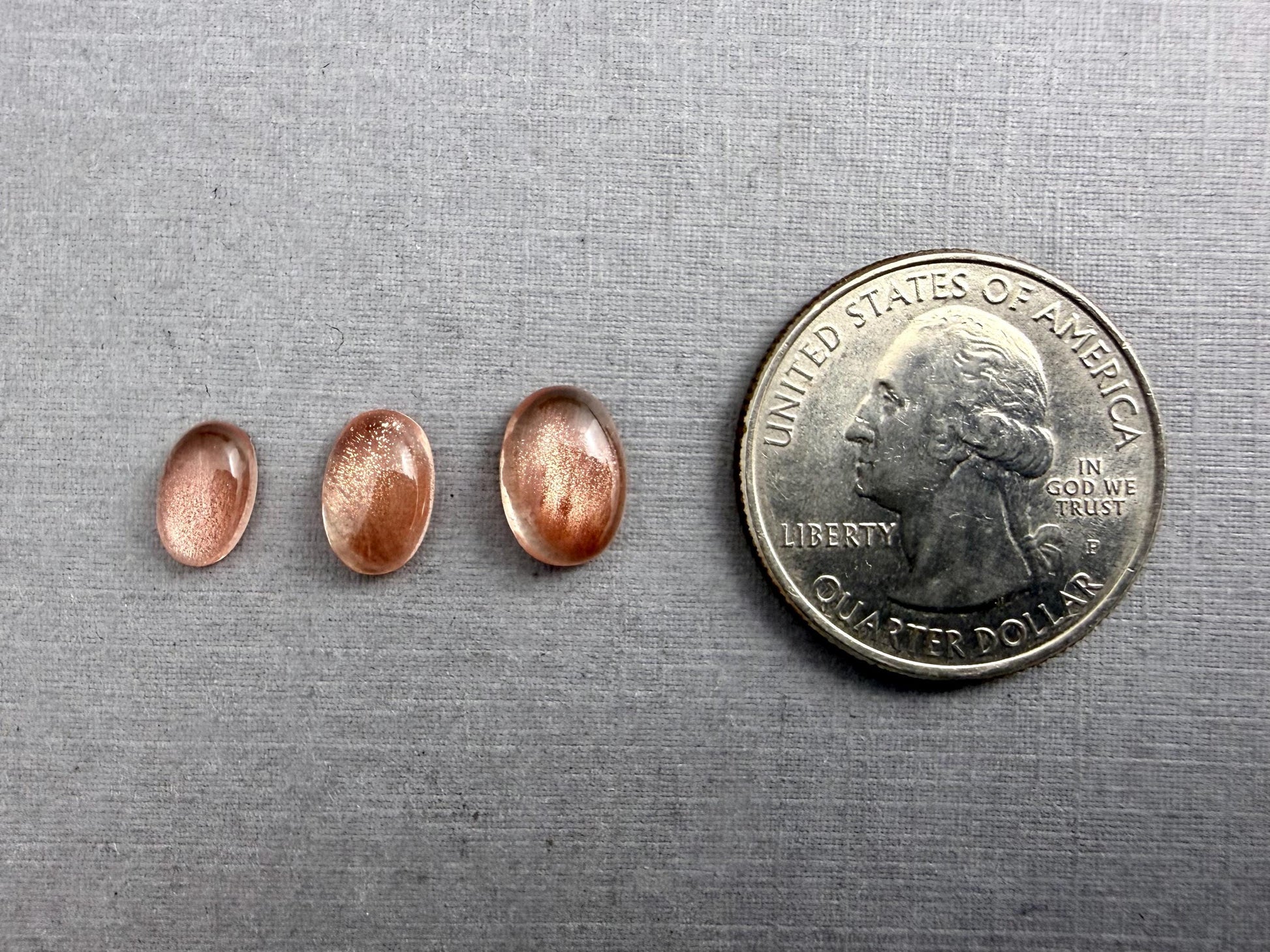 Oregon Sunstones | 10x7 9x6 8x5 | Oval Cabochon with Schiller | USA Gemstone - Oregon Sunstone - GemEnthusiast