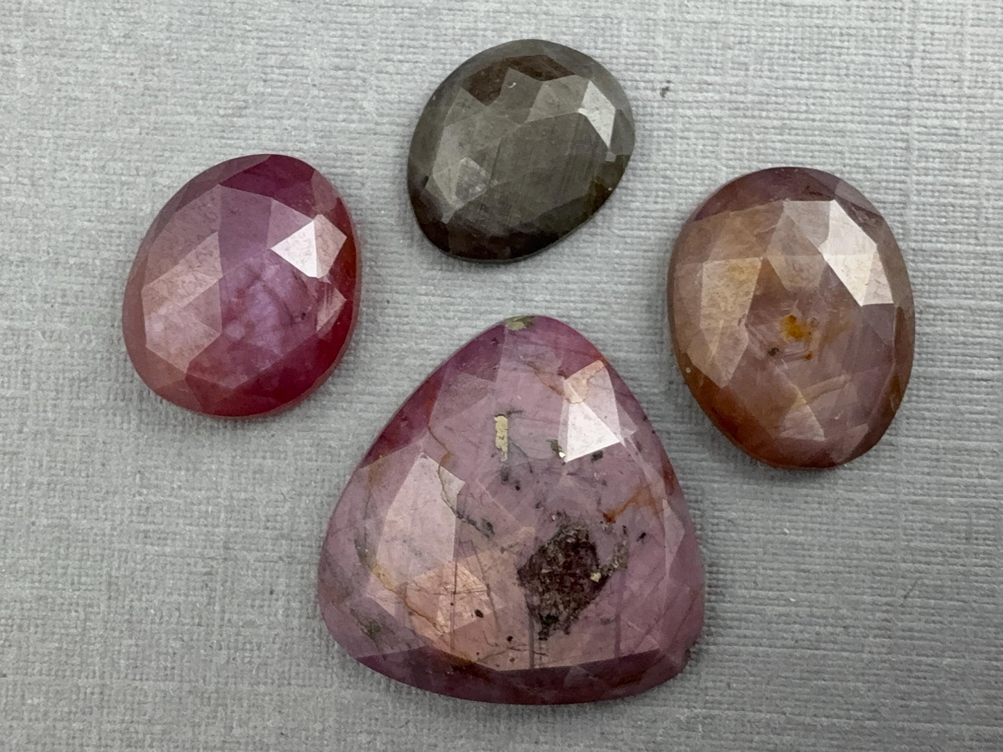 Sapphire Rose Cut Lot with Luster / Sheen | Natural Loose Gemstones | 26.37 carats | SRS307 - Sapphire - GemEnthusiast