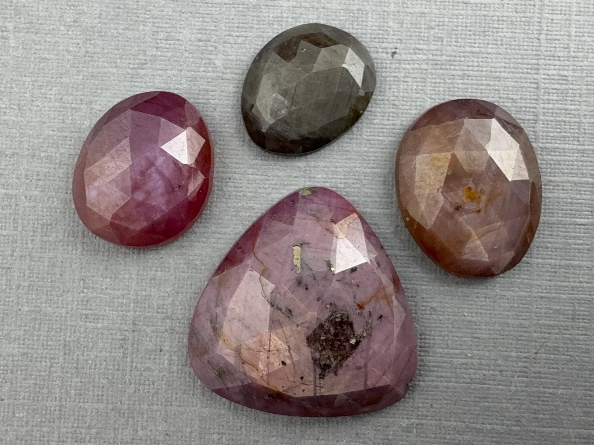 Sapphire Rose Cut Lot with Luster / Sheen | Natural Loose Gemstones | 26.37 carats | SRS307 - Sapphire - GemEnthusiast