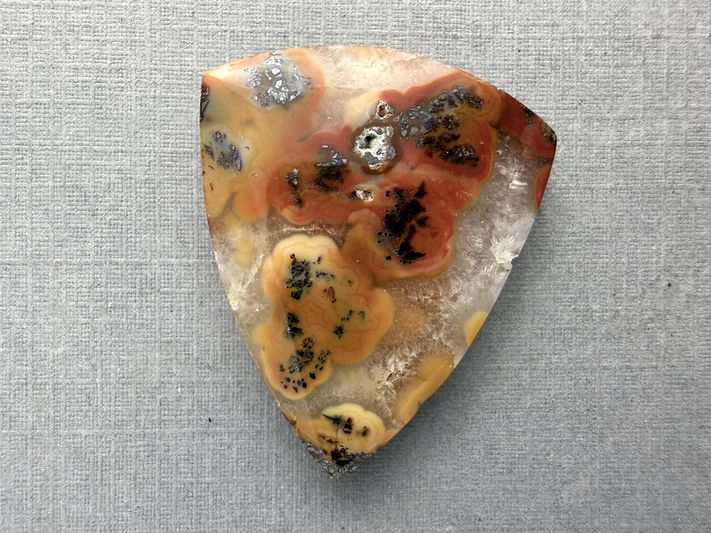 Marcasite in Quartz Cabochon | Natural Gemstone | 31x26x7 | QU531 - Marcasite, Quartz - GemEnthusiast