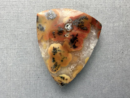 Marcasite in Quartz Cabochon | Natural Gemstone | 31x26x7 | QU531 - Marcasite, Quartz - GemEnthusiast