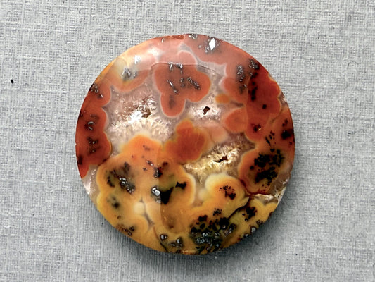 Marcasite in Quartz Cabochon | Natural Gemstone | 28.5x28.5x6 | QU529 - Marcasite, Quartz - GemEnthusiast
