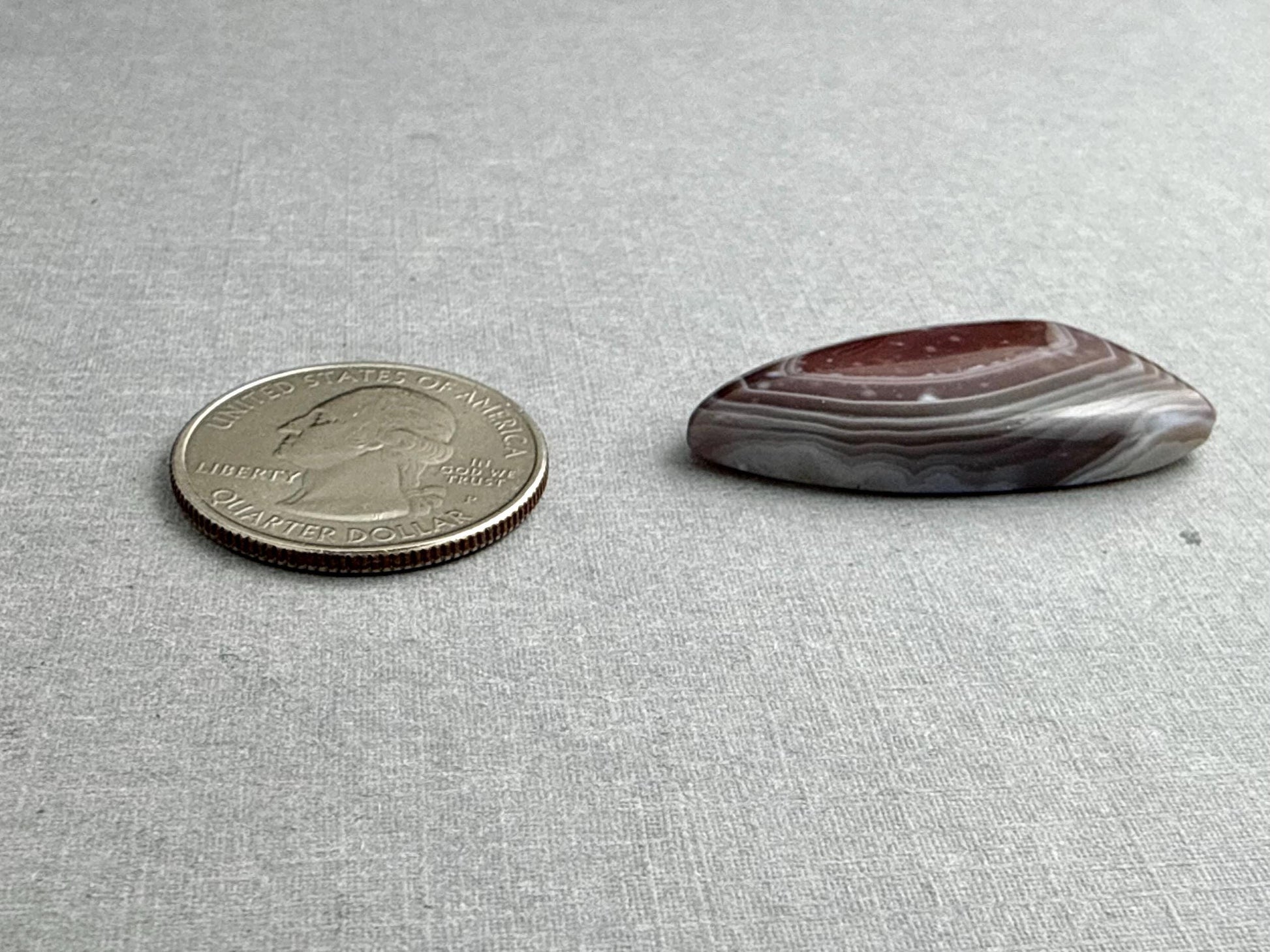 Timor Agate | 39x19x6 mm | Large Natural Loose Cabochon Gemstone | AG313 - Agate - GemEnthusiast